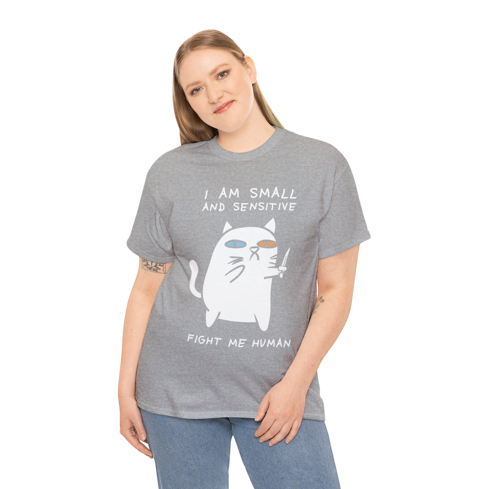 
                  
                    Fight me human Cute funny feline cat puns myfelidae shirt
                  
                