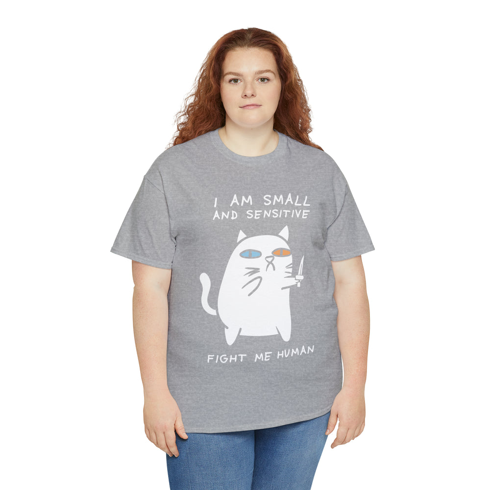 
                  
                    Fight me human Cute funny feline cat puns myfelidae shirt
                  
                