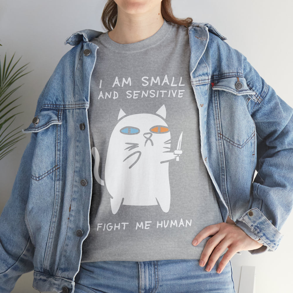 
                  
                    Fight me human Cute funny feline cat puns myfelidae shirt
                  
                