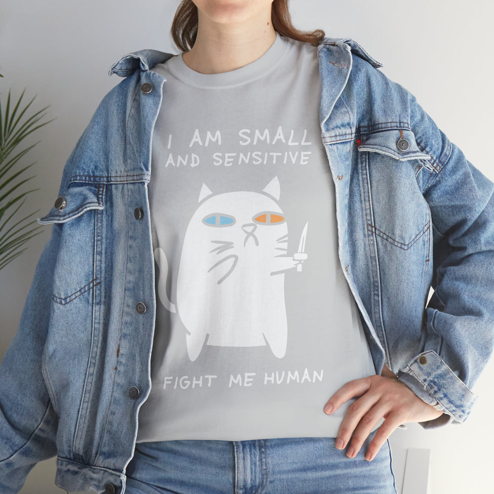 
                  
                    Fight me human Cute funny feline cat puns myfelidae shirt
                  
                