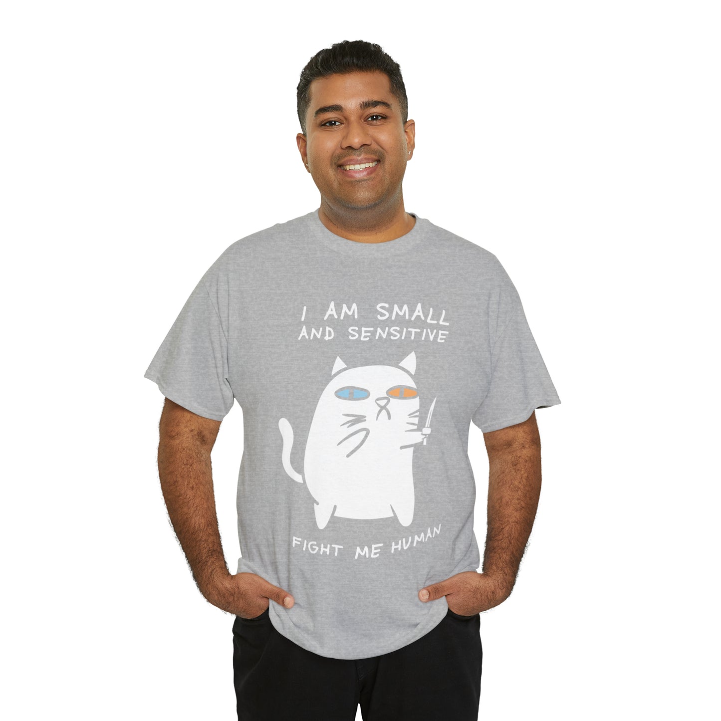 
                  
                    Fight me human Cute funny feline cat puns myfelidae shirt
                  
                