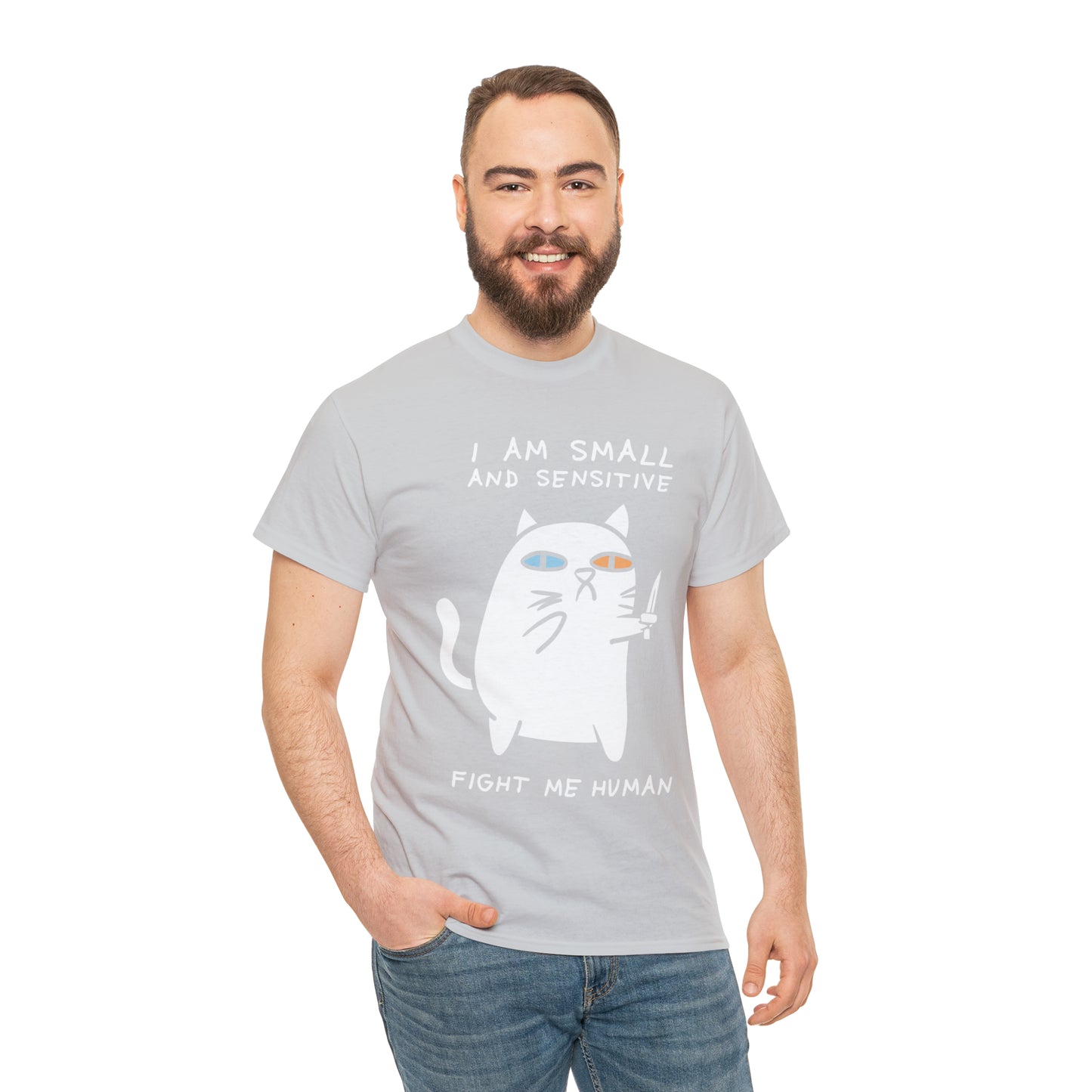 
                  
                    Fight me human Cute funny feline cat puns myfelidae shirt
                  
                