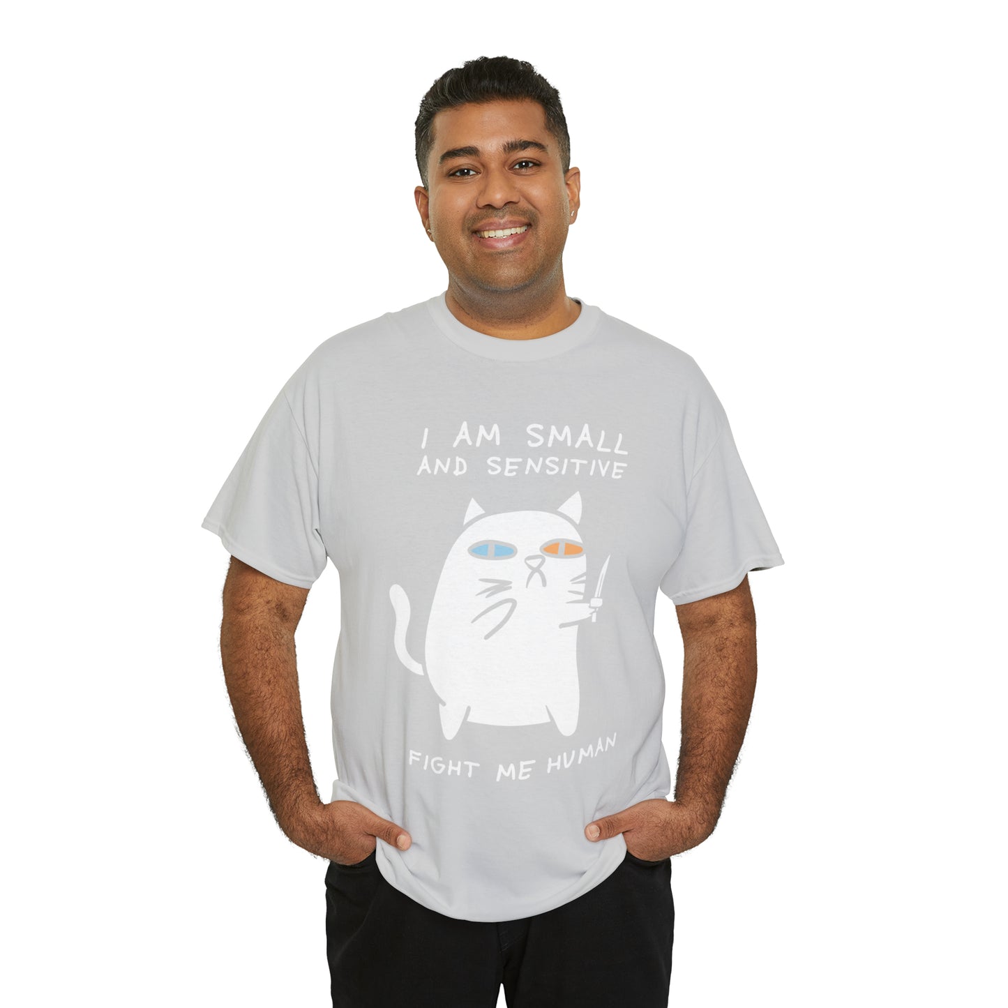 
                  
                    Fight me human Cute funny feline cat puns myfelidae shirt
                  
                