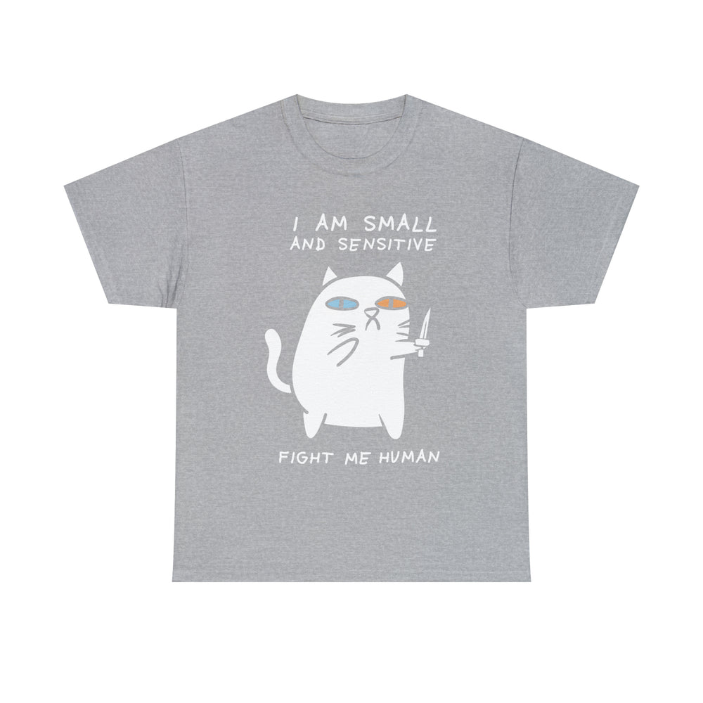 
                  
                    Fight me human Cute funny feline cat puns myfelidae shirt
                  
                